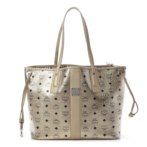 mcm shopper gold